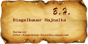 Biegelbauer Hajnalka névjegykártya
