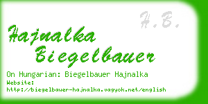 hajnalka biegelbauer business card